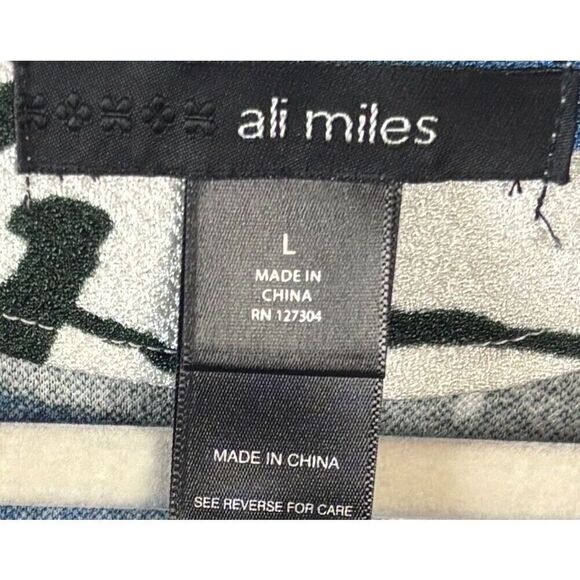 Ali Miles Jacket Size Large Red Black Abstract Long Artsy Boho Corpcore Event - Picture 5 of 8